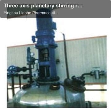 Three axis planetary stirring reactor
