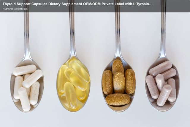 Thyroid Support Capsules Dietary Supplement OEM/ODM Private Label with L Tyrosine Selenium Zinc Vitamin B