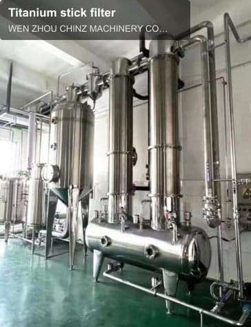 Titanium stick filter