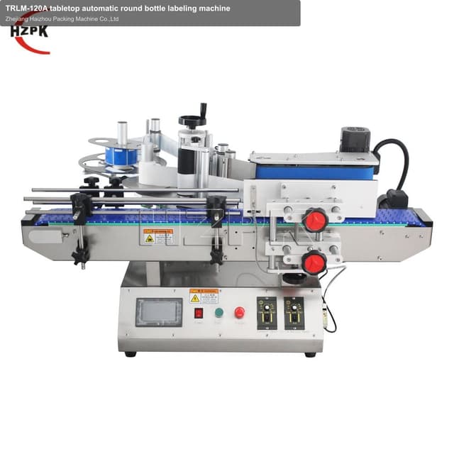 TRLM-120A tabletop automatic round bottle labeling machine
