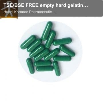 TSE/BSE FREE empty hard gelatin capsules