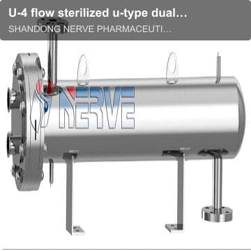 U-4 flow sterilized u-type dual tube plate heat exchanger