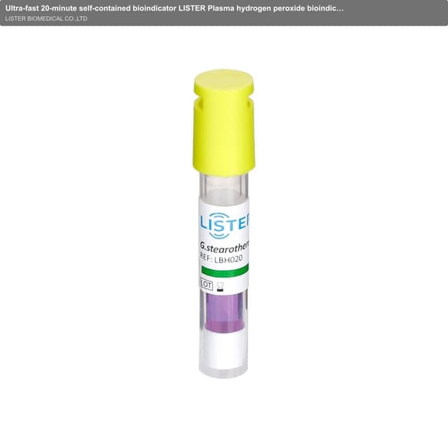 Ultra-fast 20-minute self-contained bioindicator LISTER Plasma hydrogen peroxide bioindicator