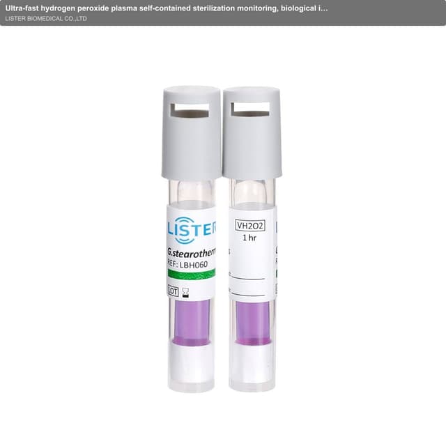 Ultra-fast hydrogen peroxide plasma self-contained sterilization monitoring, biological indicators, medical medical sterilization monitoring