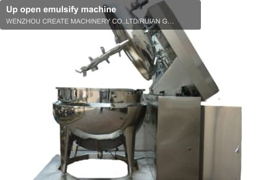 Up open emulsify machine