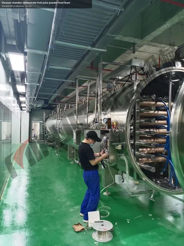 Vacuum chamber concentrate fruit juice powder food dryer