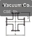 Vacuum Components (USA type) 45º 4-Way Cross Flange
