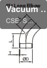 Vacuum Components (USA type) 45º 45º Long Elbow