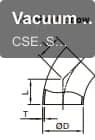 Vacuum Components (USA type) 45º Short Elbow