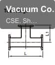 Vacuum Components (USA type) 45º Tee Flange