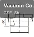 Vacuum Components (USA type) 45º Welding Tee