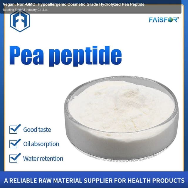 Vegan, Non-GMO, Hypoallergenic Cosmetic Grade Hydrolyzed Pea Peptide