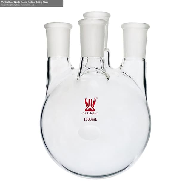 Vertical Four Necks Round Bottom Boiling Flask