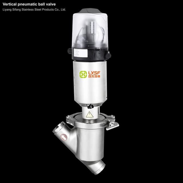 Vertical pneumatic ball valve