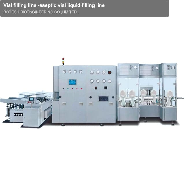 Vial filling line -aseptic vial liquid filling line