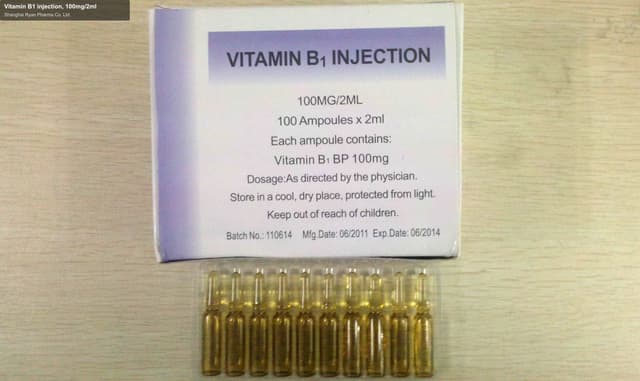 Vitamin B1 injection, 100mg/2ml