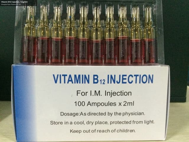 Vitamin B12 injection, 1mg/2ml
