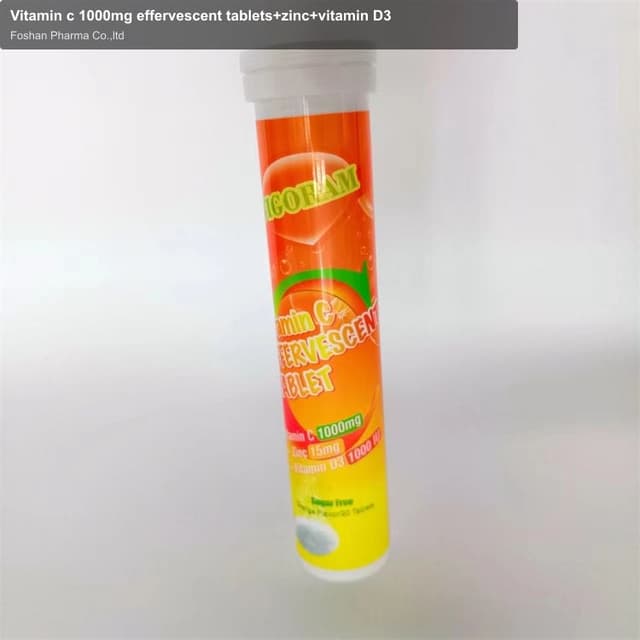 Vitamin c 1000mg effervescent tablets+zinc+vitamin D3
