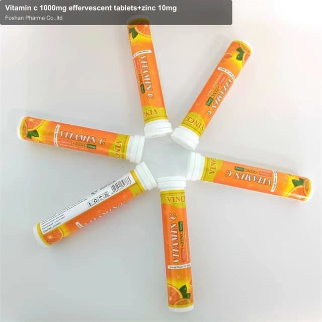 Vitamin c 1000mg effervescent tablets+zinc 10mg