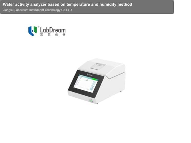 Water activity analyzer based on temperature and humidity method