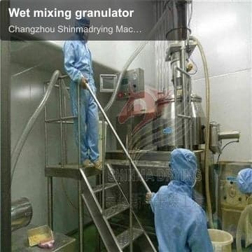 Wet mixing granulator