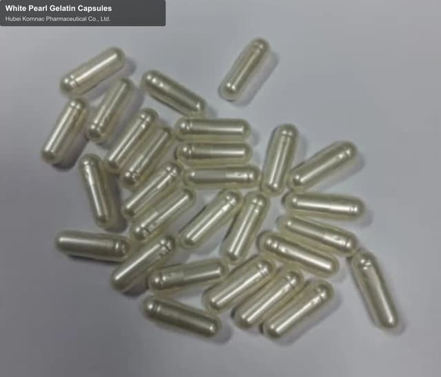 White Pearl Gelatin Capsules