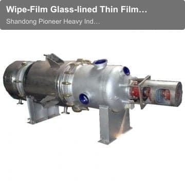 Wipe-Film Glass-lined Thin Film Evaporator