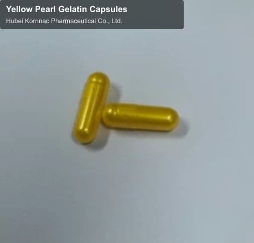 Yellow Pearl Gelatin Capsules