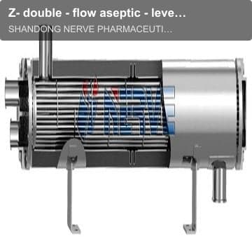 Z- double - flow aseptic - level straight - through dual - tube plate heat exchanger