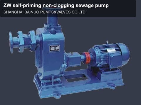 ZW self-priming non-clogging sewage pump