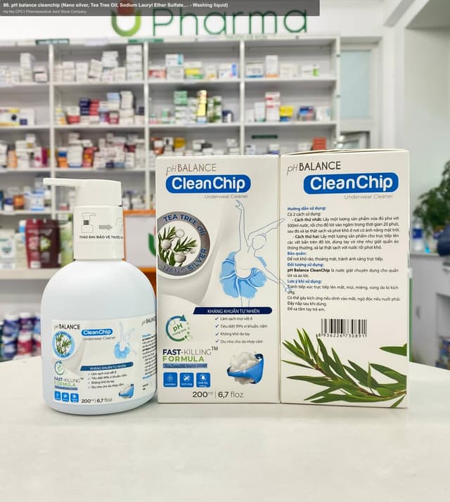 Ha Noi CPC1 Pharmaceutical Joint Stock Company sell "86. pH balance cleanchip (Nano silver, Tea Tree Oil, Sodium Lauryl Ether Sulfate,... - Washing liquid)"