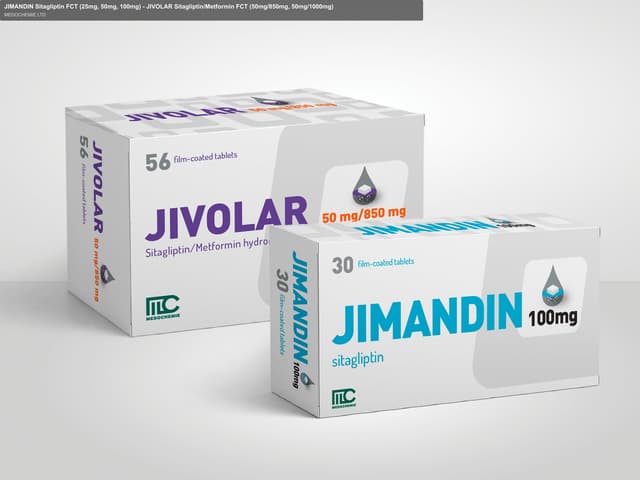 MEDOCHEMIE LTD sell "JIMANDIN Sitagliptin FCT (25mg, 50mg, 100mg) - JIVOLAR Sitagliptin/Metformin FCT (50mg/850mg, 50mg/1000mg)"