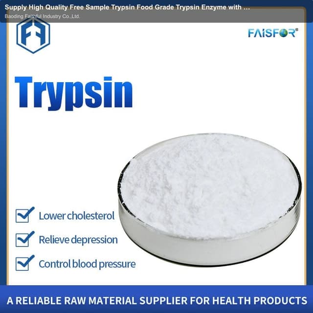 Supply High Quality Free Sample Trypsin Food Grade Trypsin Enzyme with Best Price for Sale